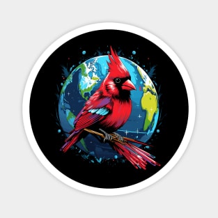 Cardinal Bird Earth Day Magnet